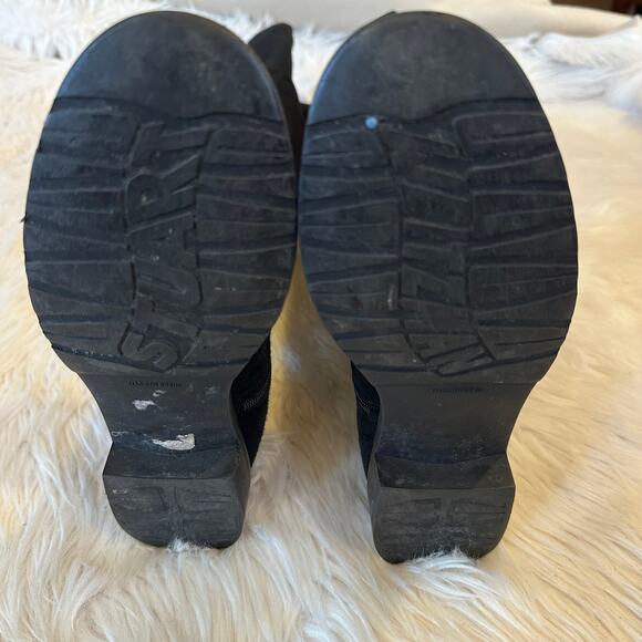 Stuart Weitzman Hilo Over the Knee Thigh High Boots Suede Leather Flat, Black - Picture 11 of 13